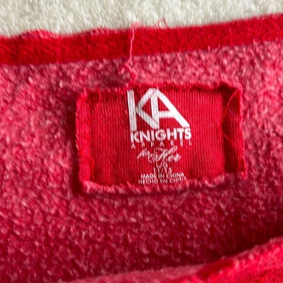 Vintage WISCONSIN Bucky BADGERS Red distressed Sweatshirt drop shoulder sz large - Picture 4 of 6